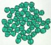 50 8mm Transparent Matte Emerald Heart Beads
